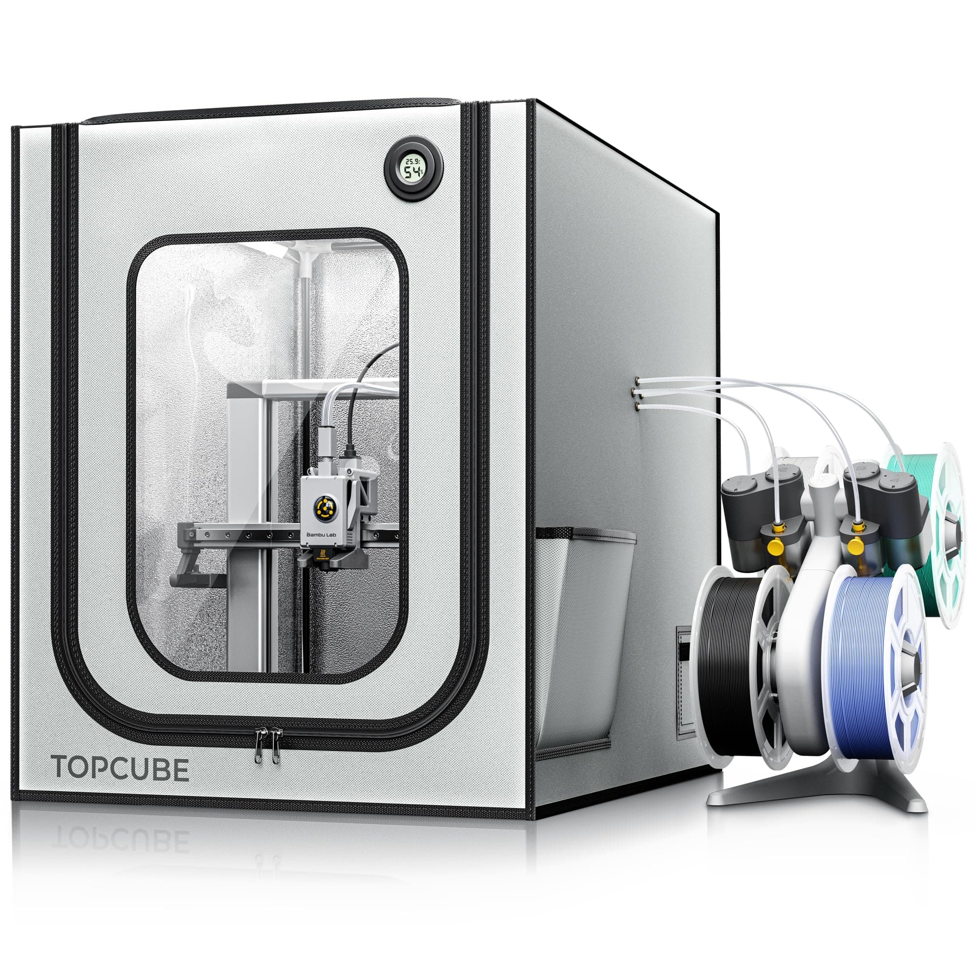 3D Printer Enclosure for Bambu Lab A1, Large Size Enclosure with LED Light, Fireproof Waterproof Dustproof Noise Reduction Constant Temperature 3D Printer Cover, 550x670x600MM