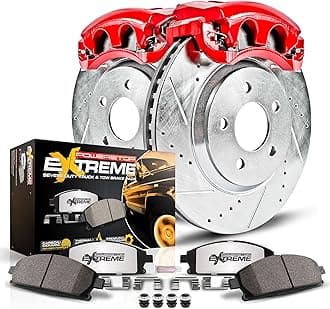PowerStop Front Brake & Caliper Kit For Ford Explorer Sport 2001-03 |Explorer Sport Trac 2001-02 - Drilled and Slotted Truck & Tow Disc Rotors with Ceramic Brake Pads Upgrade, KC1923-36