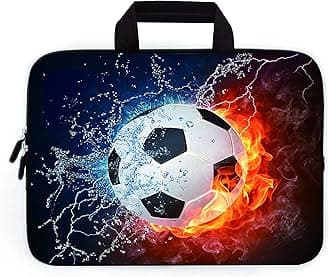 11" 11.6" 12" 12.1" 12.5" inch Laptop Carrying Bag Chromebook Case Notebook Ultrabook Bag Tablet Cover Neoprene Fit Samsung Google Acer HP DELL Lenovo Asus (11 11.6 12.1 12.2 inch, Football Fire)