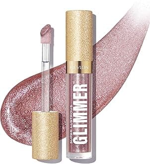 Super Lustrous Glimmer Gloss, Non-Sticky Lip Gloss, High-Shine Finish, Plant-Based Glitter, 003 Lavender Lust, 0.13 fl oz