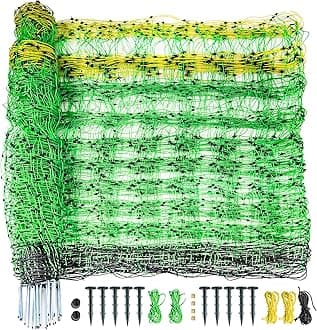 Electric Fence Netting - 42.5" H x 164' L, Portable Movable Livestock Nets Mesh for Goats, Sheep, Hogs, Dog, All-Purpose Electric Fencing for Backyards, Homesteaders, Farms Ranches, and Gardens