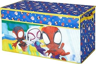 Marvel Spidey and His Amazing Friends Collapsible Toy Storage Trunk, Durable with Soft Lid, 28.5"x14.5"x16"