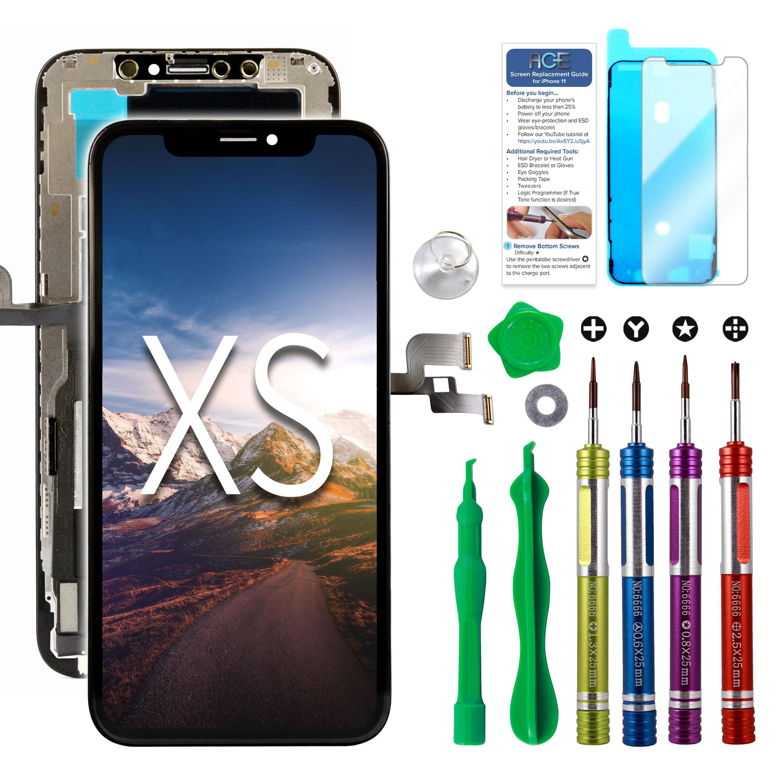 Compatible with iPhone Xs LCD Screen Replacement 5.8 inch (Model A1920, A2097, A2098,A2099, A2100) Display Digitizer Assembly Touch Screen