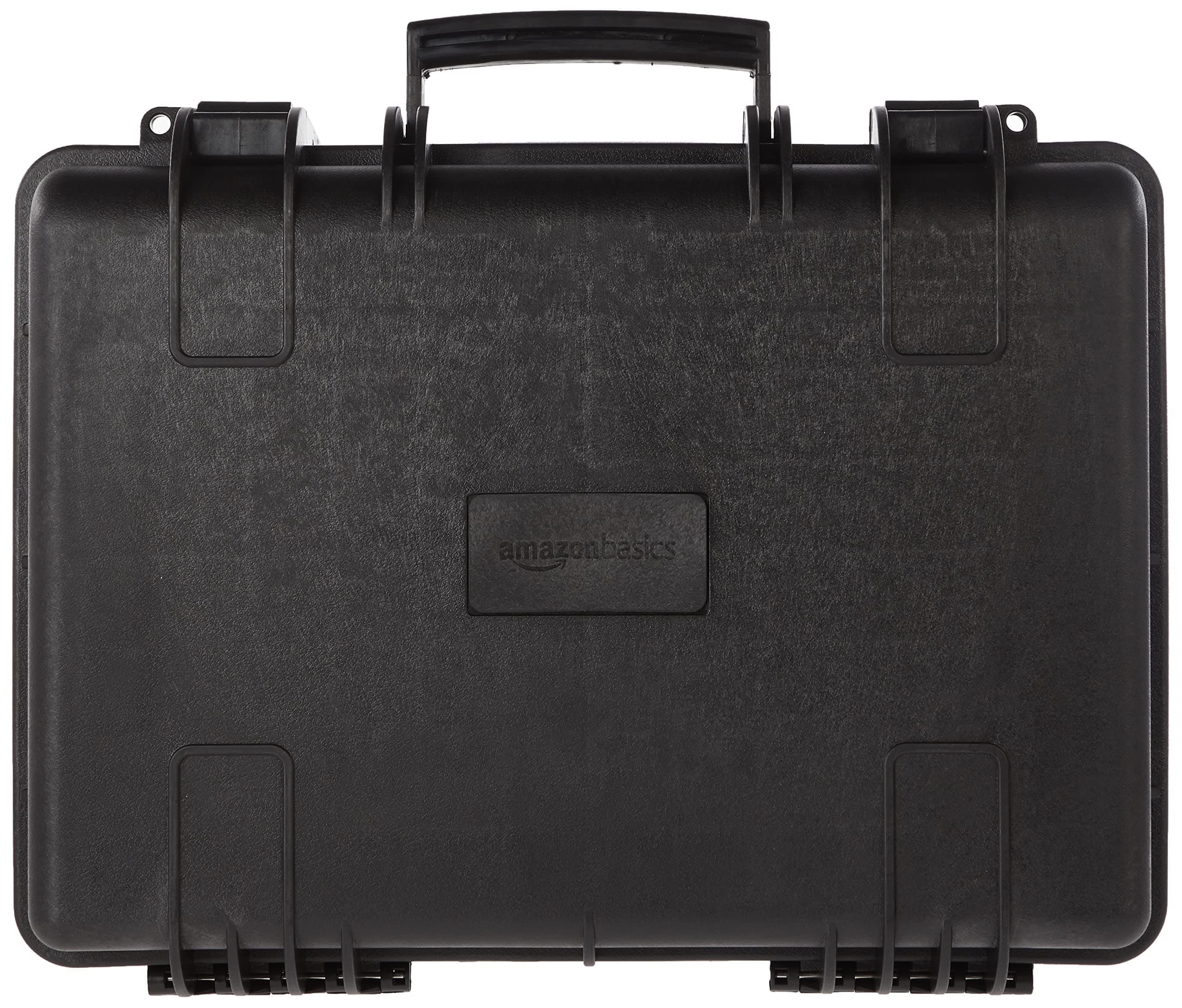 Portable Hard Camera Case for DSLR Equipment, Customizable Fit, Protective Water Resistant, Medium, Black, 18"L x 14"W x 6"H