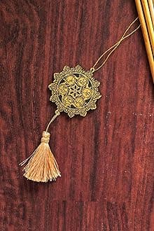 Islamic Car Hanging Dream Catcher Accessories Best for Your Car Interior Hanging, Gift, (Golden Panjetan Pak)