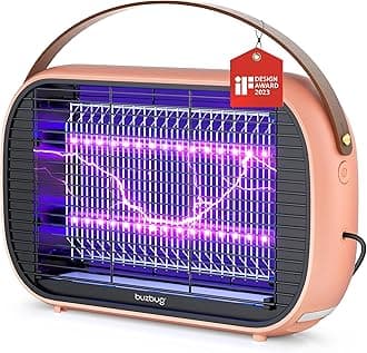 Buzbug LED Fly Zapper Indoor, 10 Years Lifespan Lamp Sustainable Less Power, Durable Fly Killer, Fly Trap, Fly Catcher, Bug Zapper, Mosquito Killer - MA015B(ROSE RED)