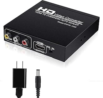 NEWCARE HDMI to RCA and HDMI Adapter Converter, 3RCA CVBS AV Composite Video Audio Adapter/Splitter, with PowerAdapter Support 1080P, PAL, NTSC, for HD TV, Older TV,Camera, Monitor, etc(Black)