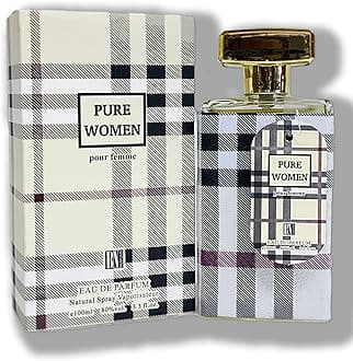 Pure Women Pour Femme, Eau de Perfume Natural spray Vaporisateur, 3.3 Fl.oz 80% Volume For long lasting fragrance for women, For every occasion.