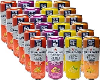 Niro Assortment | San Pelligrino Italian Sparkling Drinks | Zero Sugar | 24 Pack Variety of 4 Assorted Flavors | Niro Neoprene Sleeve Included