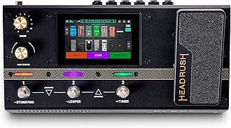 HeadRush Flex Prime Guitar and Bass Multi Effects Pedal and Amp Modeling Processor with Touchscreen, Looper, Wi-Fi, Bluetooth, IR Loader, USB, Lessons