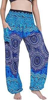 CHAINUPON Harem Pants Women Flowy Trouser Yoga Boho Hippie Clothes