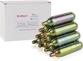 RedRock Unthreaded 16 Gram CO2 Cartridges - 10 Pack