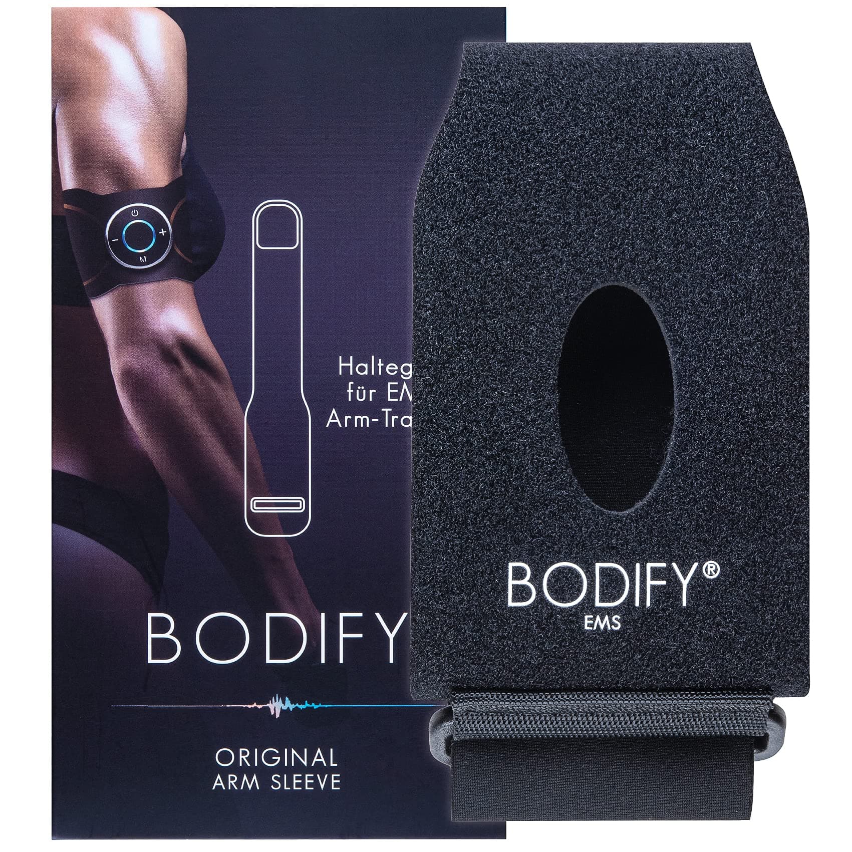 Bodify® EMS Arm and Leg Support Strap - For Extra Fixing of Gel Pads - Arm and Leg Strap - For Men and Women - The Original (without