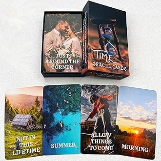 Sacred Time Oracle Deck, Divine Timing Oracle Cards, Oracle Cards for Beginners, Spiritual Guidance for Mindfulness, Journaling, Meditation & Divination, Answer All Your Timing Related Questions