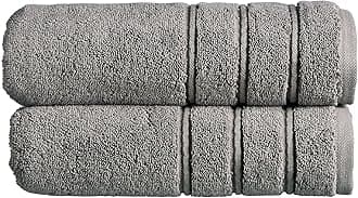 Christy Antalya Large Bath Towels | Set of 2 | 100% Turkish Cotton | 600GSM | Soft Plush Luxury Towel Set | 70 cm x 125 cm | Quick Dry | Storm Grey