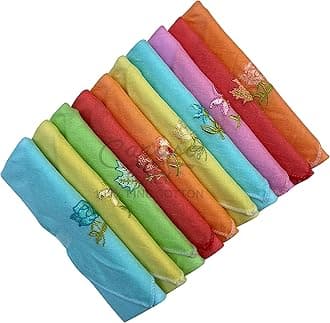 Women's 100% Pure Cotton Hankerchief - Pack of 10