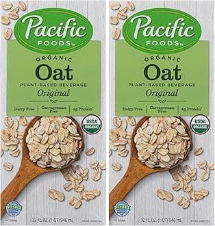 Pacific Natural Foods Organic Natural Oatmeal Beverage - Original - 32 Fl oz (Pack of 2)
