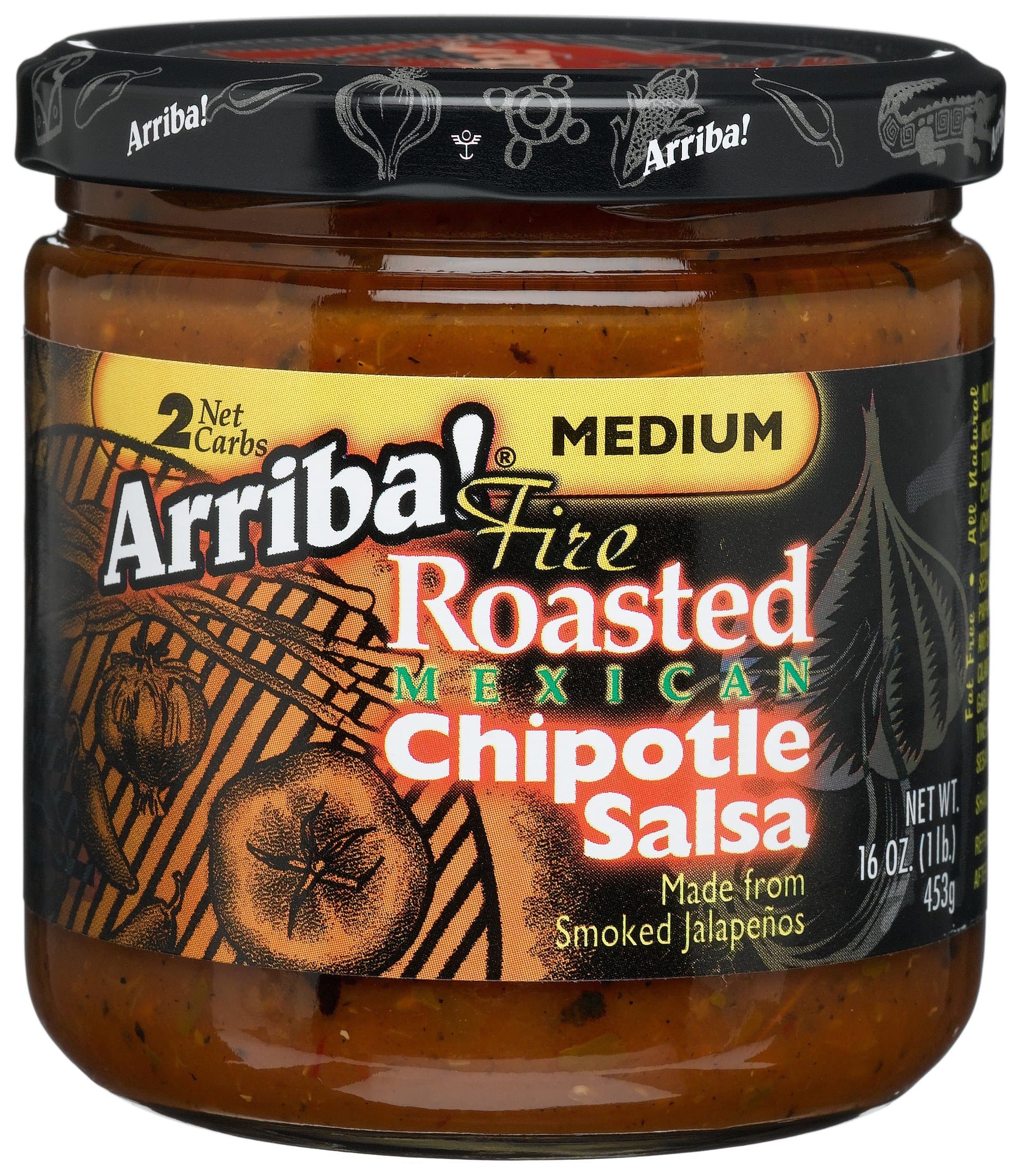 Fire Roasted Mexican Chipotle Salsa, Medium, 16-Ounce Jars (Pack of 3)