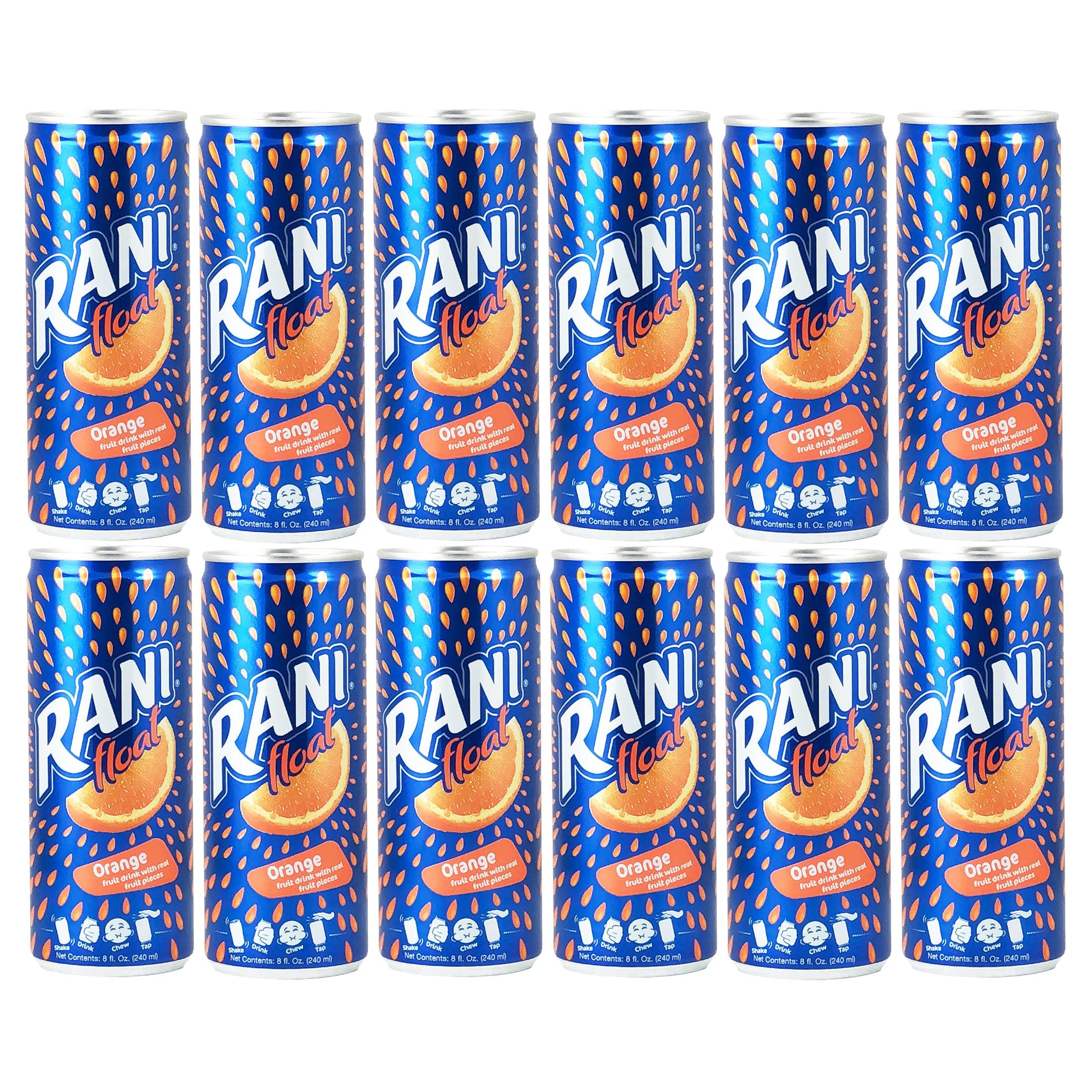 Rani Float Pulp Juice, Orange , 240 ML (Pack - 12)