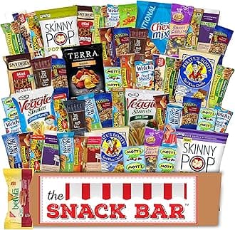 Healthy snack Care Package (52 count) A Gift crave Snack Box with a Variety of Healthy Snack Choices - Great for Office, College Military, Work, Students Holiday Gifts.