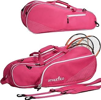 Athletico Tennis Bag and Racketball Bag - Tennis Bags for Women and Men to Hold Tennis Racket, Racquetball Racket, Pickleball Paddles and Other Equipment or Gear