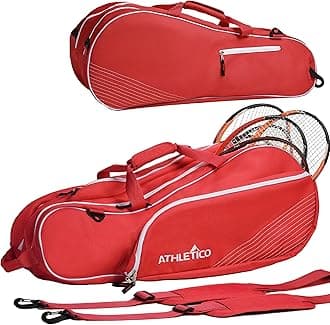 Athletico 6 Racquet Tennis Bag | Padded to Protect Rackets & Lightweight | Professional or Beginner Tennis Players | Unisex Design for Men, Women, Youth and Adults