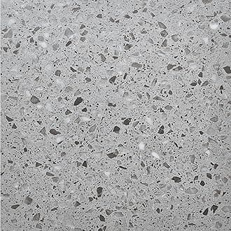 Peel and Stick Floor Tiles Pack of 20 Pieces Covers 20 ft² (1.8m²) Self Adhesive Vinyl Floor Tiles Size 12x12 in (30.5x30.5cm) 1.5mm Thick Waterproof Kitchen Terrazzo Grey Vinyl Flooring