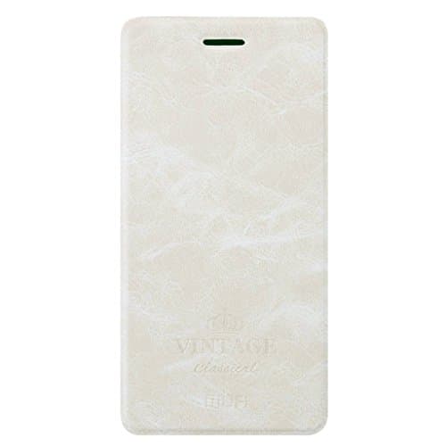 KaTelin OnePlus 3 Case - Built Steel Flake Flip Multi Angle Stand Case Cover for OnePlus 3 - White