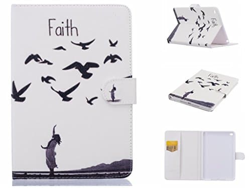 Magnetic Pattern Leather Stand Smart Cover Case for iPad 2 3 4 Mini 1 2 3 4 Air 1st Air 2 Pro 9.7 inch (iPad Mini 4, The Faith)