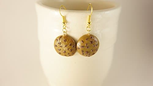 Handmade Chocoloate Chip Earrings.