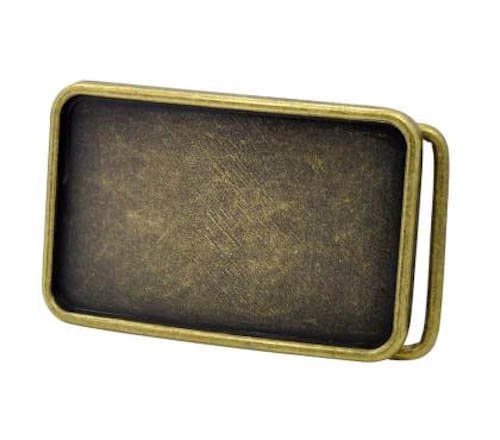 Buckle Bronze Blank Belt Rectangle