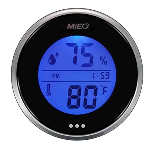 Incubator Thermometer Hygrometer with Hi/Low Memory and Touch Checking Button in Blue Light.Mieo