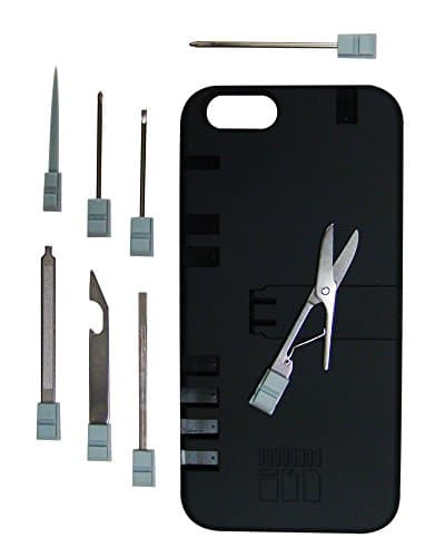 IN1 Multi Tool Case for iPhone 6/6s - Retail Packaging - Black with Silver tools