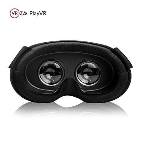 Vrizm PlayVR - Virtual Reality Headset | Premium & Comfortable | Android & iOS Compatible | Bluetooth Controller with Joystick (Charcoal Black)