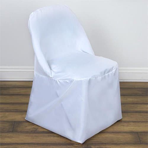 100 White Polyester Folding Chair Covers