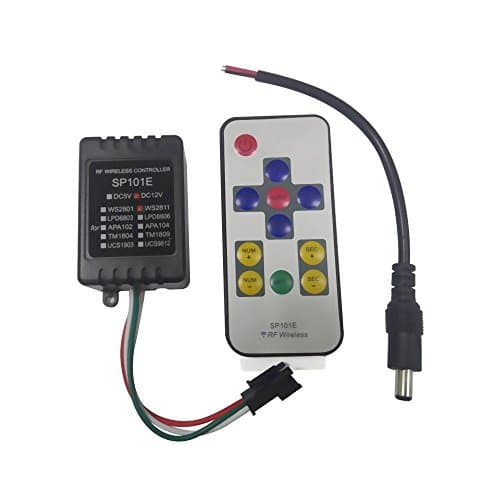 LED4Everything (TM) SP101E Mini RF Wireless Controller Remote for WS2811 WS2812B LED Strip DC12V