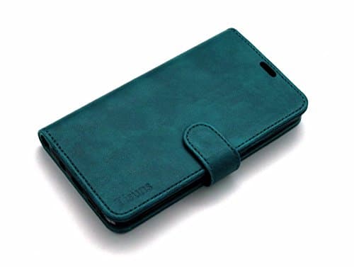 Galaxy Note 8 Case,Tisuns Note 8 Leather Case, Flip Folio Book Case, Money Pouch Wallet Cover with Kick Stand for Samsung Galaxy Note 8,(SM-N950F / N9500) Case (Blackish Green)