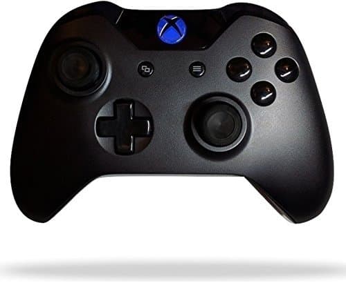 Xbox One Modded Rapid Fire Controller / Blue LEDs / Glossy Black Buttons / Drop Shot / Jump Shot / Quick Scope Compatible w/ All Games