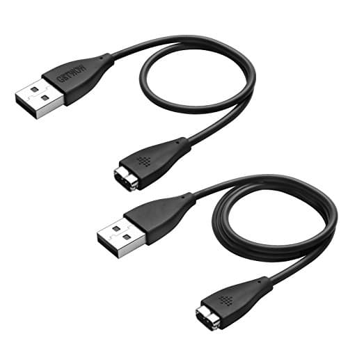Fitbit Charge HR Cable, Getwow 2-Pack Replacement USB Charger Cable for Fitbit Charge HR Wireless Activity Wristband (2-Pack, 27cm+1m)