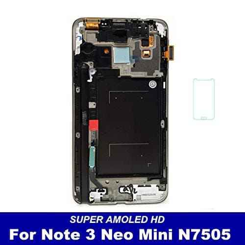 100% Tested AMOLED LCD for Samsung Galaxy Note3 Note 3 Neo Mini Lite N7505 Screen Display Touch Digitizer with Frame Replacement