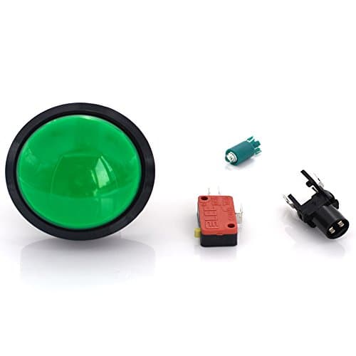 WINIT 100mm Dome 12V LED Illuminated Big Push Button with Microswitch for Arcade Video Games Machine Convex Type