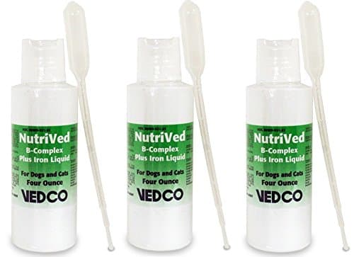 (3 PACK) NUTRIVED B COMPLEX PLUS IRON LIQUID FOR DOGS AND CATS 4 OZ X 3 BOTTLES