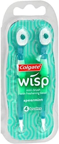 Colgate Wisp Mini-Brush, Spearmint, 4 Count Per Pack (9 Packs)