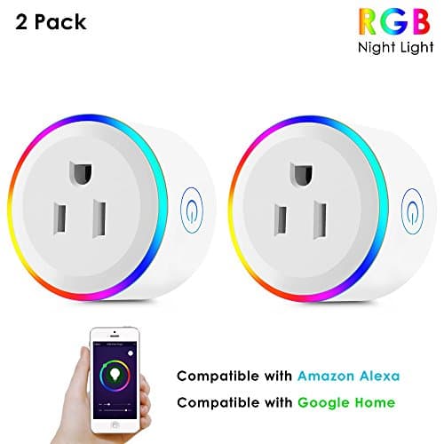 Wifi Smart Plug, Mini Smart Outlet Socket Works with Amazon Alexa Echo and Google Assistant,Remote Control Your Appliances by Smartphone with Timing Function, No Hub Required by Mesuvida