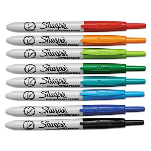 Sharpie Retractable Ultra Fine Point Permanent Marker, Assorted, 8/ST-SAN1742025 supplier_pens_n_more