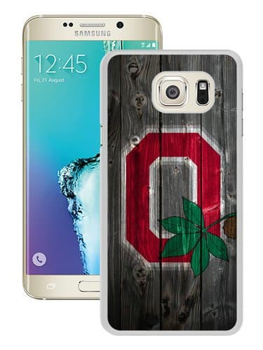 Generic Samsung Galaxy S6 Edge Plus Case,Ohio State Buckeyes Alternate Logo Wood White Galaxy S6 Edge+ Shell Case