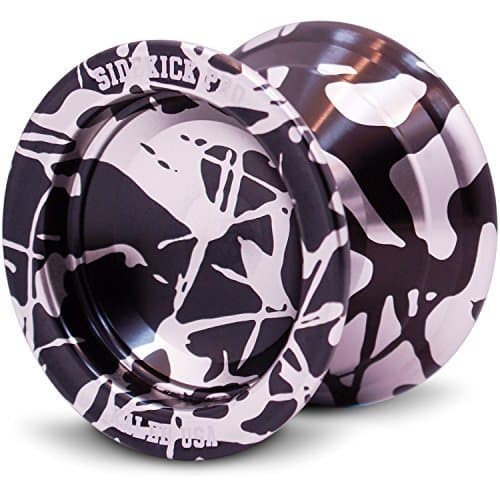 Silver & Black Splashes Responsive Yo-Yo Professional Sidekick Pro YoYo by Sidekick Yoyo