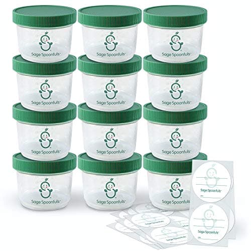 Sage Spoonfuls Big Batch Storage Set, 4 Ounce (Pack of 12)