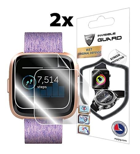 For FITBIT VERSA Smartwatch Screen Protector 3D Curved (2 Units) Invisible Ultra HD Clear Film Anti Scratch Skin Guard - Smooth / Self-Healing / Bubble -Free By IPG