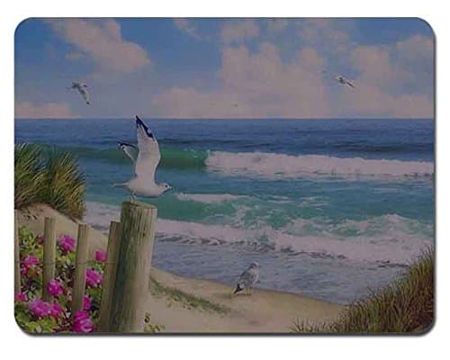 Summer Beaches Dreams seas Background Pattern Soft Silicone Durable Optical Computer Mouse Mat Rectangular Pads Size 220mm180mm2mm RB0046
